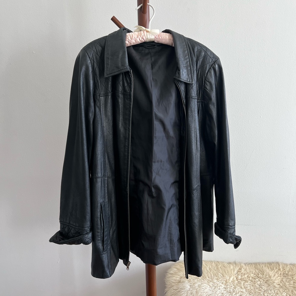 Vintage Black Leather Jacket